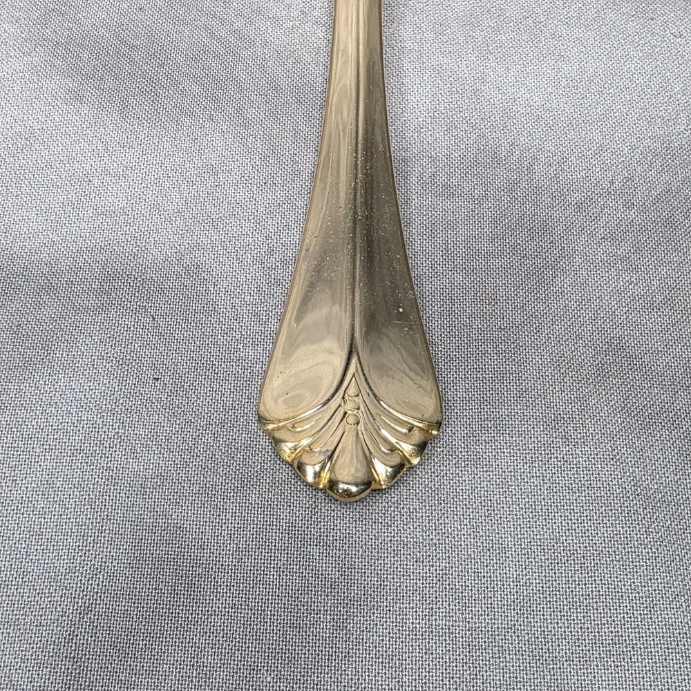 (X8) International Silver INS398 Gold Electroplate Varied Serving Flatware Vtg